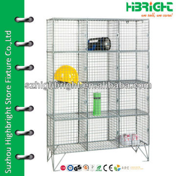 Zinc Wire Mesh Twelve Compartment Lockers